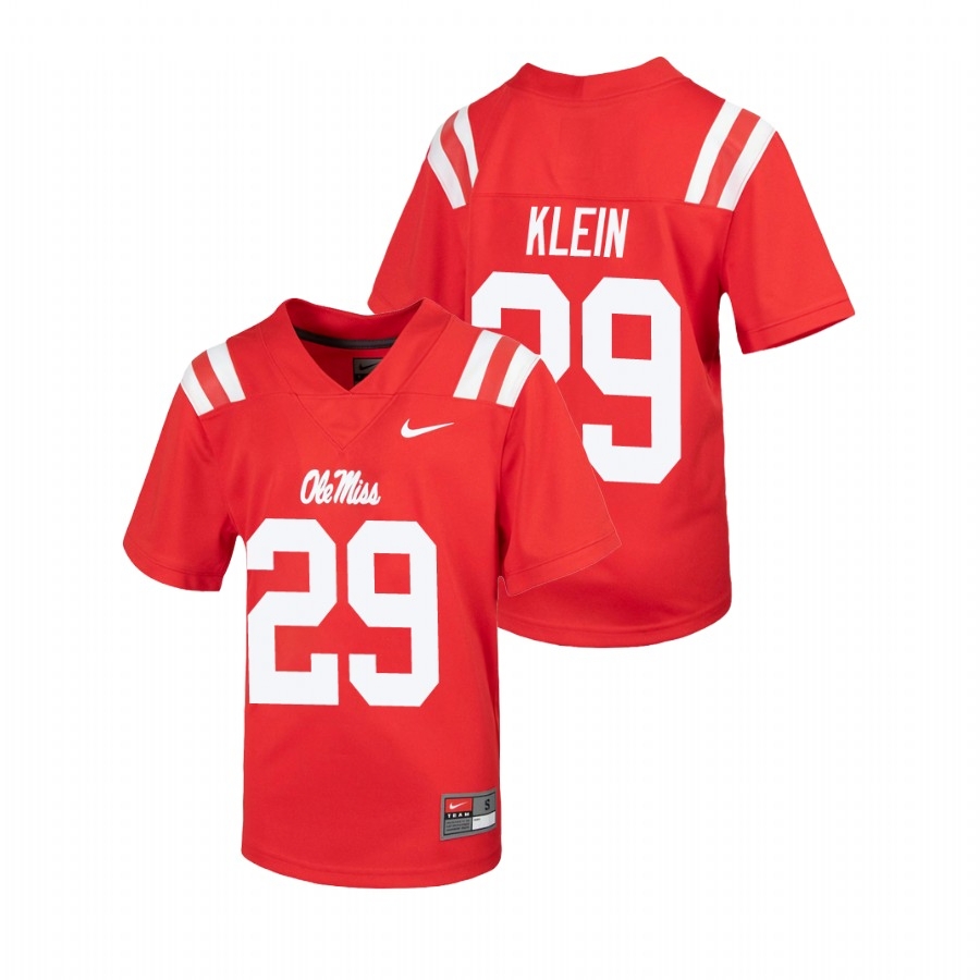 Ole Miss Rebels Youth NCAA Campbell Klein #29 Red Untouchable College Football Jersey JNC2149GI